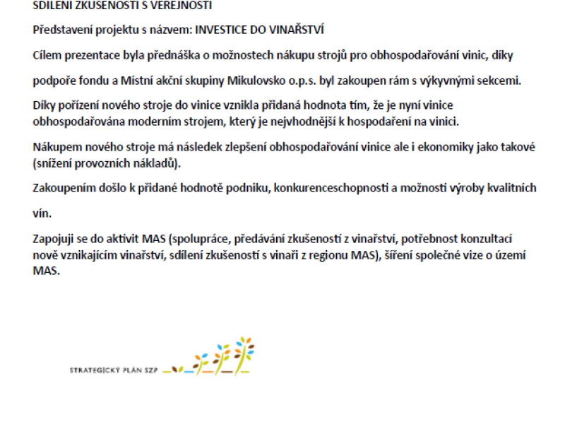 Workshop a prezentace - Vinařství Šebesta
